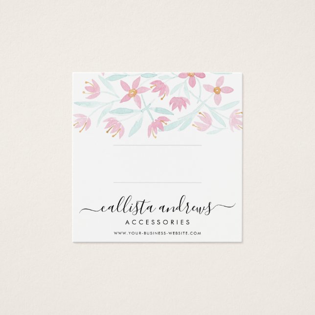 Rosa grüne Blumenmatte (Vorderseite)