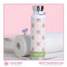 Rosa grüne Floral Personalisiert