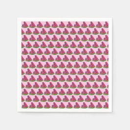 Rosa Grüne Juicy Watermelon Melon Slice Frucht Serviette