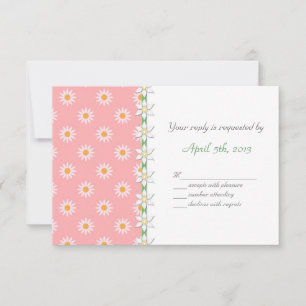 Rosa grüne Milchblütenfrühlingsblüte Hochzeit UAWG RSVP Karte