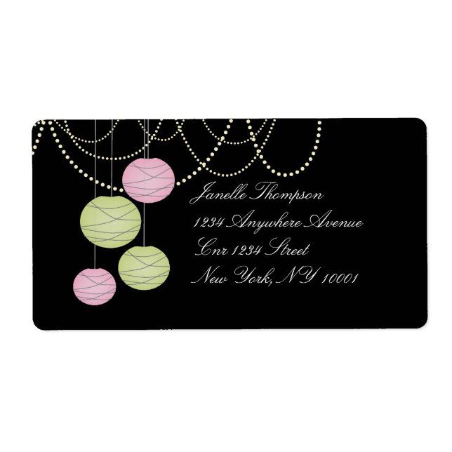 Rosa grüne Papierröhren für das Hochzeitskennzeich (Vorne)