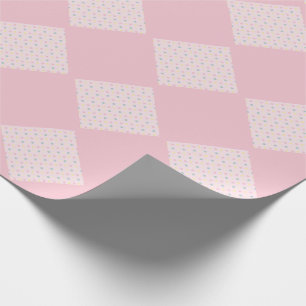 Rosa grüne Polka Punkte minimalistische Babyparty Geschenkpapier