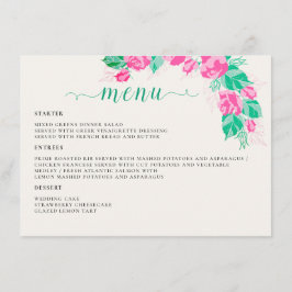 Rosa Grüne Rose Petals Blume Hochzeit Garten Menükarte