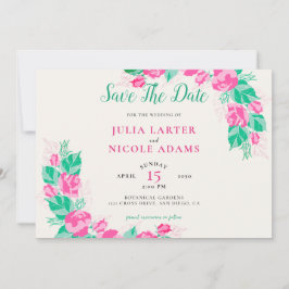 Rosa Grüne Rose Petals Blume Hochzeit Garten Save The Date