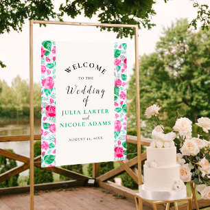 Rosa Grüne Rosenblüten Blumen Garten Hochzeit Poster