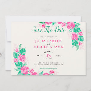 Rosa Grüne Rosenblüten Blumen Garten Hochzeit Save The Date