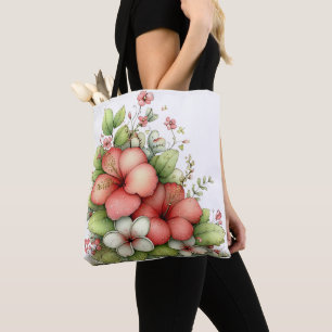 ROSA & GRÜNE SOMMER-TROPISCHE HIBISKUSPFLANZEN TASCHE