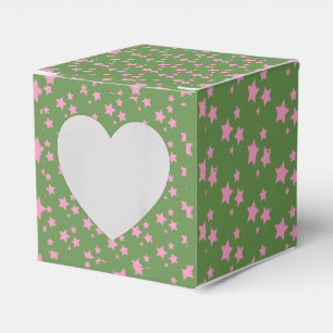 Rosa Grüne Stars Modernes Design Geschenkschachtel
