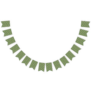 Rosa Grüne Stars Modernes Design Wimpelkette