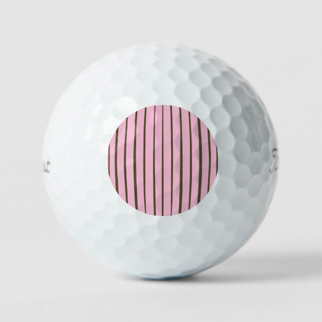 Rosa Grüne Streifen Golfball (Vorderseite)