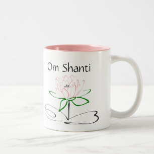 Rosa grüne Tasse OM Shanti