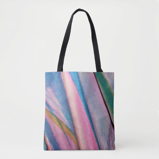 Rosa grüne Textilien Tasche (Vorderseite)