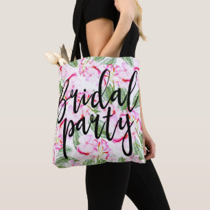 Rosa grüne tropische botanische Oase Brautparty Tasche