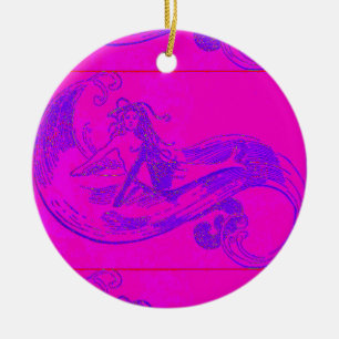 Rosa/grüne Wachsfiguren Keramikornament