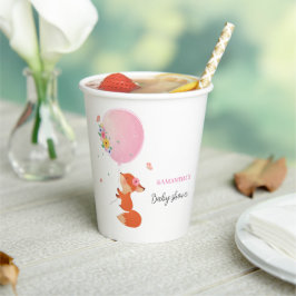 Rosa grüne Wasserfarbendusche Pappbecher