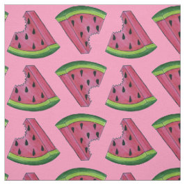 Rosa Grüne Wassermelone Fruchtmelone Slice Stoff