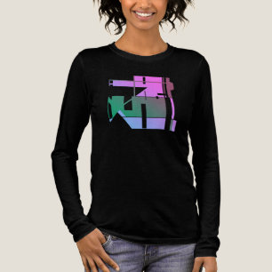 Rosa grüner Lavendel Geometrische Tribal Art, Klei Tri-Blend Shirt