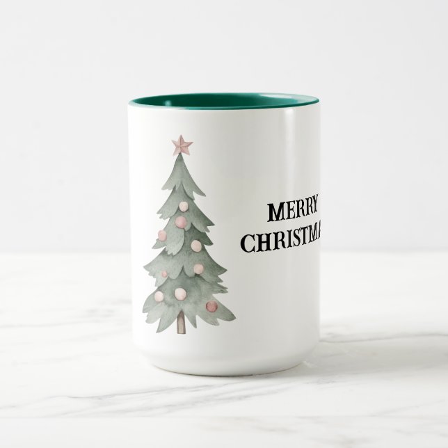 Rosa grüner Weihnachtsbaum mit Star Tasse (Zentrum)