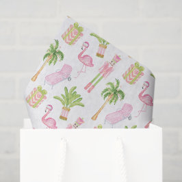 Rosa & Grüner Weihnachtsmann aus Palm Beach Seidenpapier