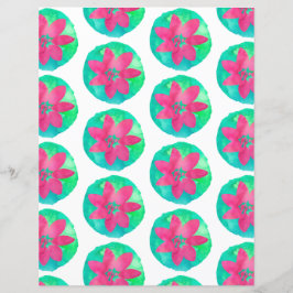 Rosa Grünes Multicolor-Papier zur tropischen Blume