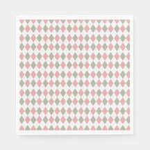 Rosa grünes Muster Moderne Golf Baby Dusche
