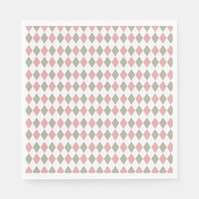 Rosa grünes Muster Moderne Golf Baby Dusche Serviette (Vorderseite)