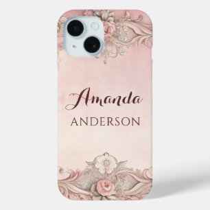 Rosa Grunge Antikrahmen Decoupage Case-Mate iPhone Hülle