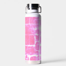 Rosa Grunge Brick Edelstahl Flasche
