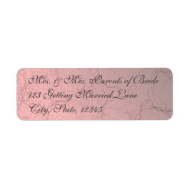 Rosa Grunge Damask Label