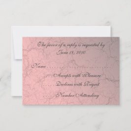 Rosa Grunge Damask RSVP-Karten RSVP Karte