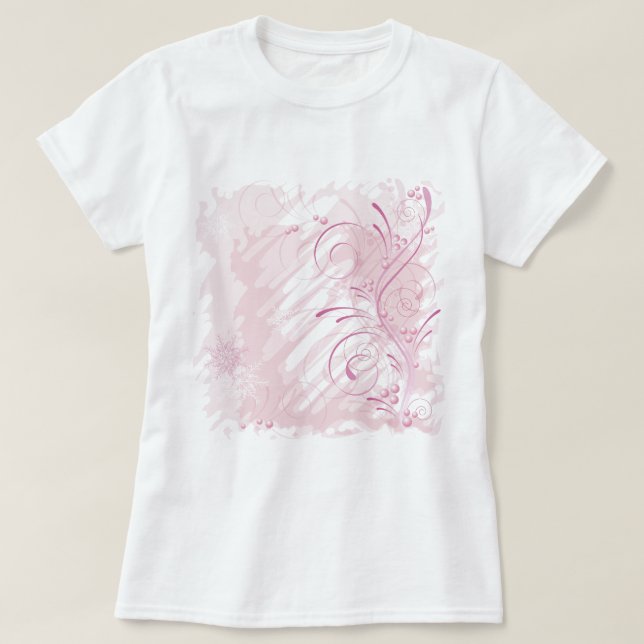 Rosa Grunge Winter T-Shirt (Design vorne)