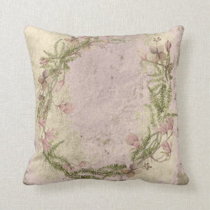 Rosa Grungy Rosen-Elfenbein-BlumenHütten-Wand-Gol Kissen