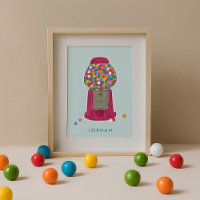 Rosa Gumball Maschine Bonbons Kaugummi Personalisi
