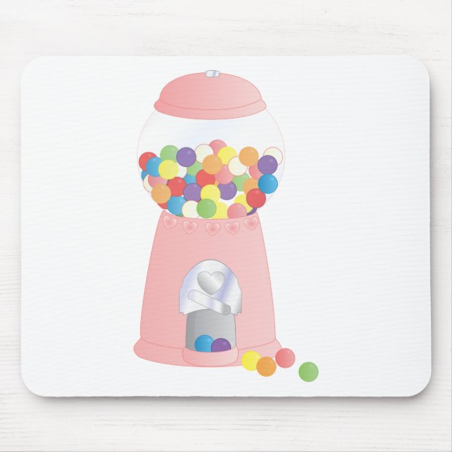 Rosa Gumball-Maschine Mousepad (Vorne)