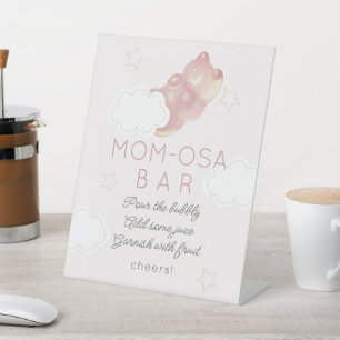 Rosa Gummibärchen Baby Shower Mom-osa Bar Sockelschild