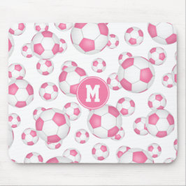 Rosa, gürtelweiße Sportfußballmuster Mousepad