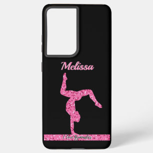 Rosa Gymnastik Girl Sparkle Balancebar Samsung Galaxy Hülle