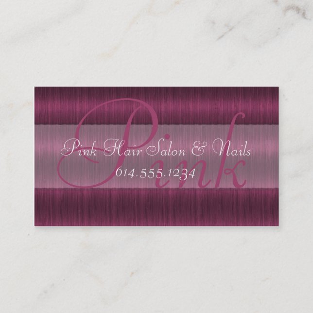 Rosa Haar-Salon-Stylistbeautician-Geschäfts-Karten Visitenkarte (Vorderseite)