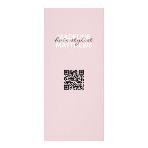 Rosa Haare - Liste der Stylist QR Code Service Pri Werbekarte