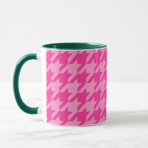 Rosa Hahnentrittmuster Karierter Karo Tasse