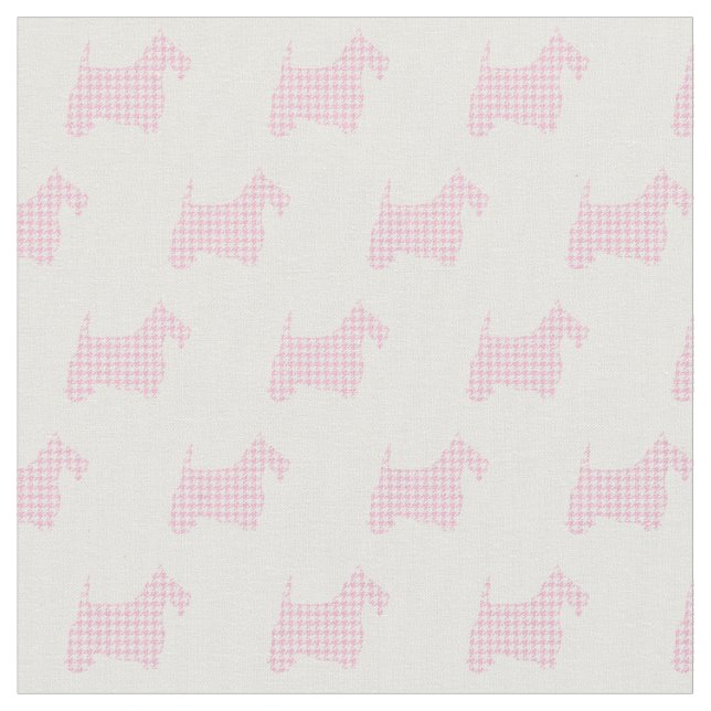 Rosa HahnentrittmusterScotties Stoff (Nahaufnahme)
