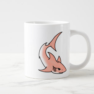 rosa Haifisch-Woche Cartoon-Tattoo-Kunst Ozean-Tie Jumbo-Tasse
