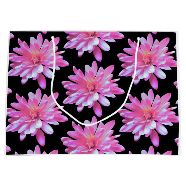 Rosa Halbbild Große Geschenktüte (Vorderseite)