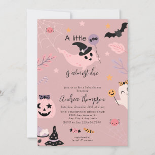 Rosa Halloween-Baby-Party-Einladung Einladung