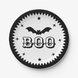Rosa Halloween, Boo! Papierteller