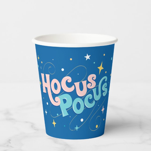 Rosa Halloween, Hocus Pocus Paper Cup Pappbecher (Vorderseite)