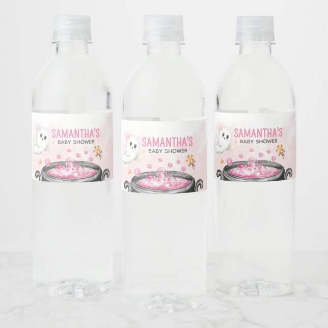 Rosa Halloween ist eine Girl Baby Dusche (Flaschen)