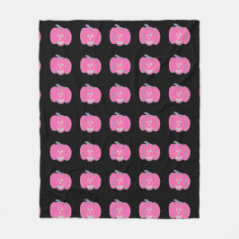 Rosa Halloween-Jack-Laternen Fleecedecke