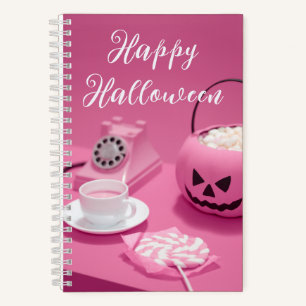 Rosa Halloween Jack Notizbuch