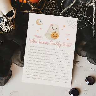 Rosa Halloween Little Boo, wer kennt Daddy am best